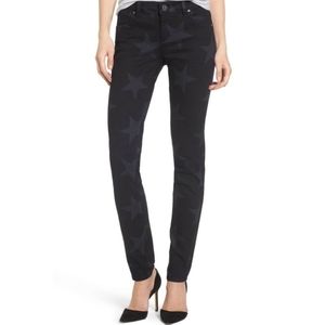 Kut From The Kloth Mia Toothpick Skinny Star Print Skinny Jeans Black - Size 6